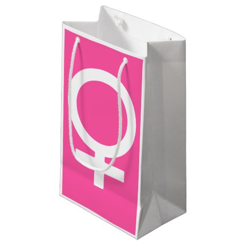 Modern Brilliant Rose Venus Symbol Small Gift Bag