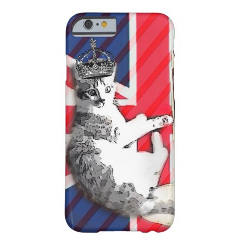 modern british flag  union jack funny cat barely there iPhone 6 case