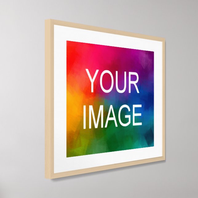 Modern Bronze Metal Frame Upload Your Photo Inset Framed Art (Framed Angled)