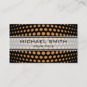 Modern Bronze Polka Dot Pattern Business Card