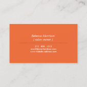 MODERN BRONZE SUN LOGO MONOGRAM for TANNING SALON Business Card (Back)