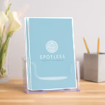Modern Broom Logo Blue Cleaning Service Brochures<br><div class="desc">This simple and modern cleaning service brochure features a sky blue background with a broom logo. Personalize it for your needs. Perfect for maids or home and office cleaning professionals. Change the color of the oval and personalize for your needs. You can find matching products at my store.</div>