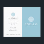 Modern Broom Logo Blue Cleaning Service Leaflet Flyer<br><div class="desc">This simple and modern cleaning service leaflet/flyer features a slate blue background with a broom logo. Personalize it for your needs. Perfect for maids or home and office cleaning professionals. Change the color of the oval and personalize for your needs. You can find matching products at my store.</div>