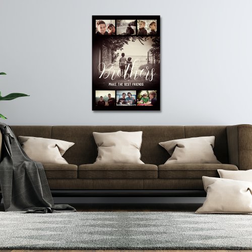 Modern Brother Best Friends Dark Photo Collage Acrylic Print