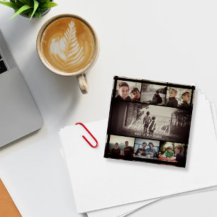 Modern Brother Best Friends Dark Photo Collage Paperweight