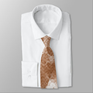 Modern Brown Abstract Watercolor Pattern Neck Tie