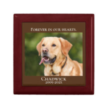 Modern Brown Add Photo Pet Memorial 