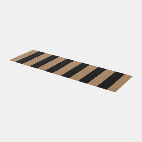 Modern Brown And Black Striped Runner Rug