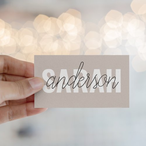 Modern Brown Beauty Personalized You Name Business Card