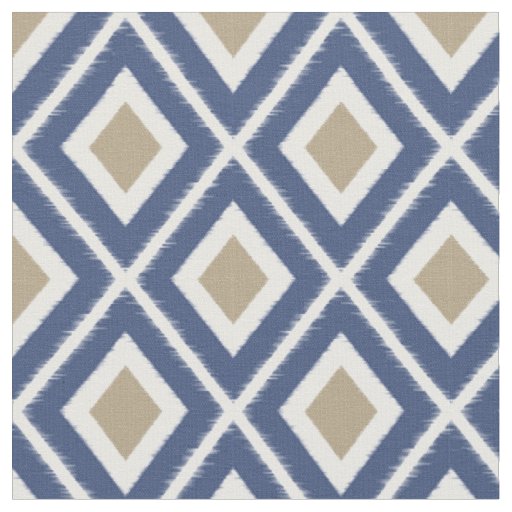 Brown Blue Fringe Ikat Long Outer
