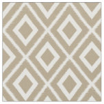 Modern Brown Beige Ikat Pattern Fabric