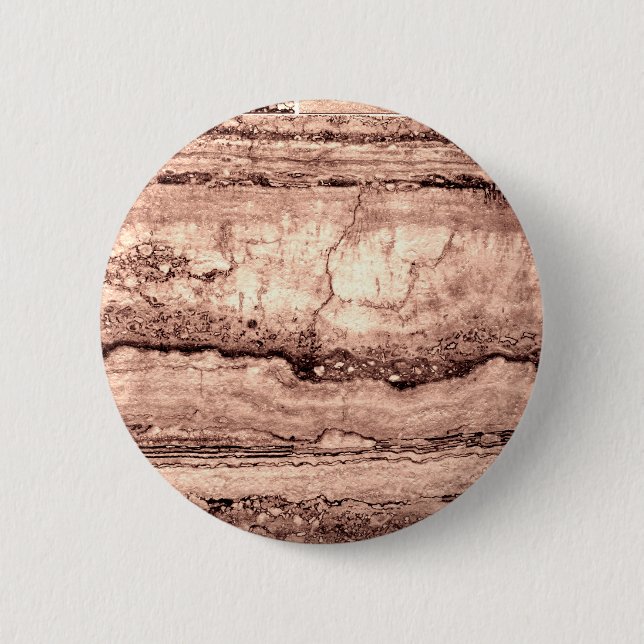 Modern brown beige sepia burnt orange granite  button (Front)