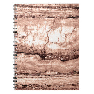 Modern brown beige sepia burnt orange granite notebook