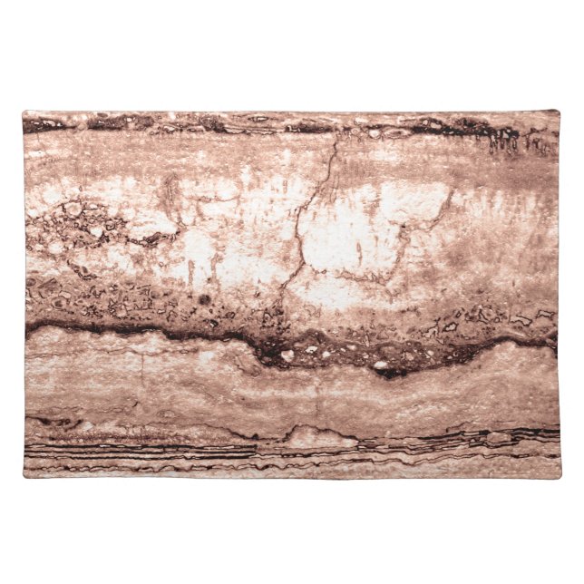 Modern brown beige sepia burnt orange granite  placemat (Front)