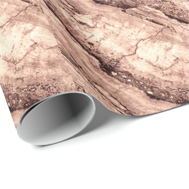 Modern brown beige sepia burnt orange granite  wrapping paper (Roll Corner)