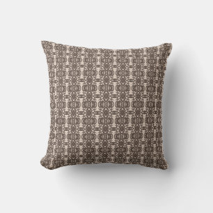 Modern brown & beige stylish Tao Throw Pillow