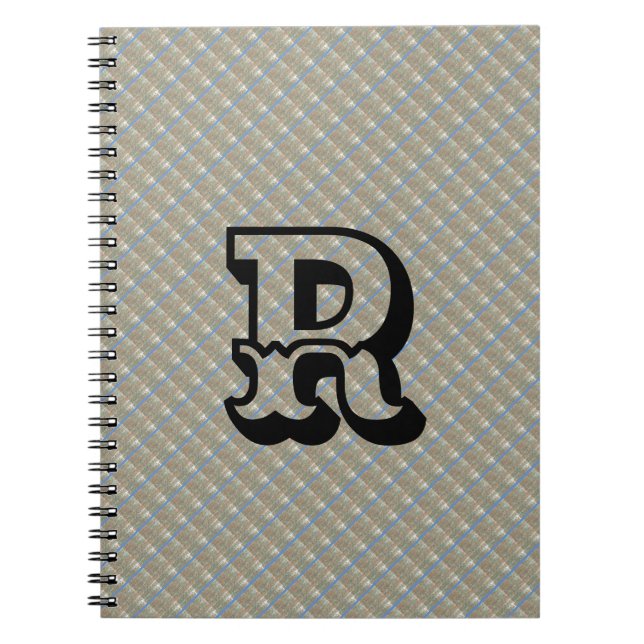 MODERN BROWN BLUE CUTE Spiral Photo  Notebook (Front)