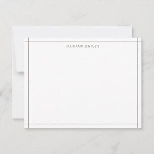 Modern Brown Border Architect Modern Professional Note Card