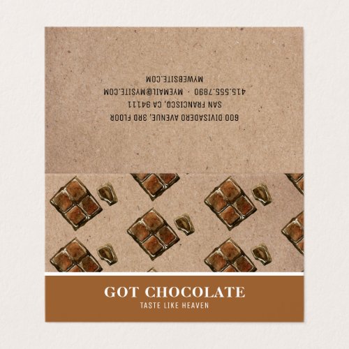 Modern Brown Chocolate Professional Card