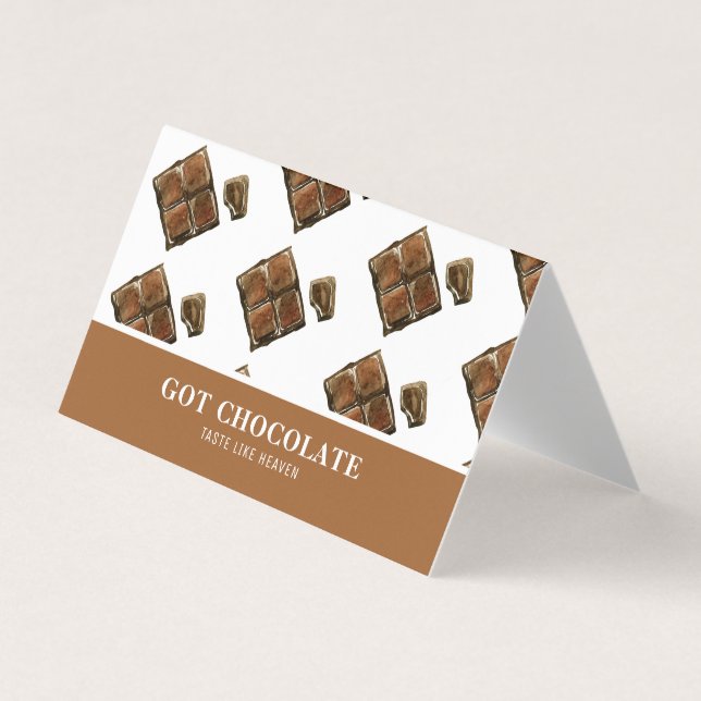 Modern Brown Chocolate Professional Card (Front)