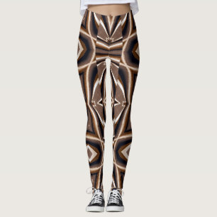 Modern brown color classic "Ratti_Creative_Arts" Leggings