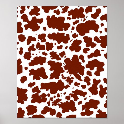 Modern Brown Cow Skin Texture Animal Print