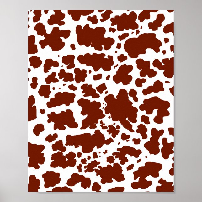 Modern Brown Cow Skin Texture Animal Print (Front)