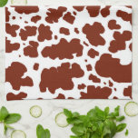 Modern Brown Cow Spots Print Cowboy Kitchen Towel<br><div class="desc">Classic and trendy brown and white cow skin spots texture design home decor and gifts. Cow spots animal print</div>