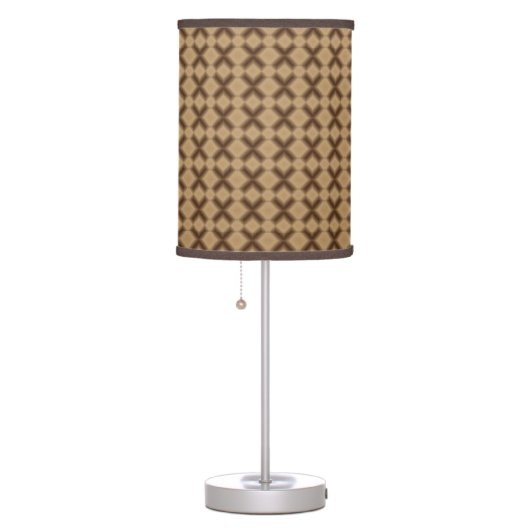 Modern Brown Diamond Pattern Table Lamp (Right)