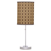 Modern Brown Diamond Pattern Table Lamp (Front)