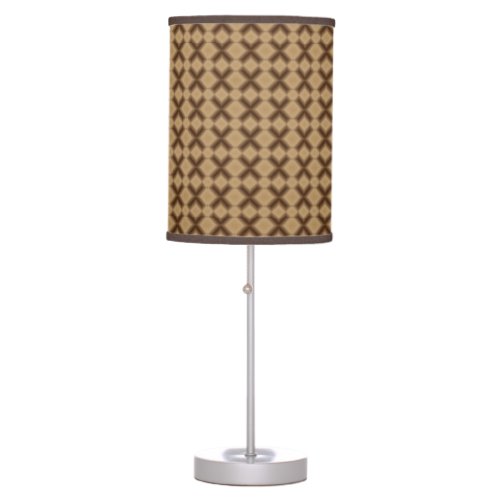 Modern Brown Diamond Pattern Table Lamp