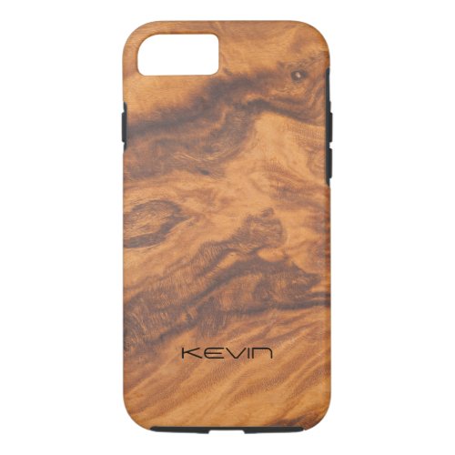 Modern Brown Faux Wood Texture iPhone 87 Case