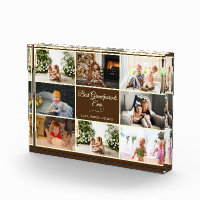 Modern Brown Grandparent Anniversary Photo Gift