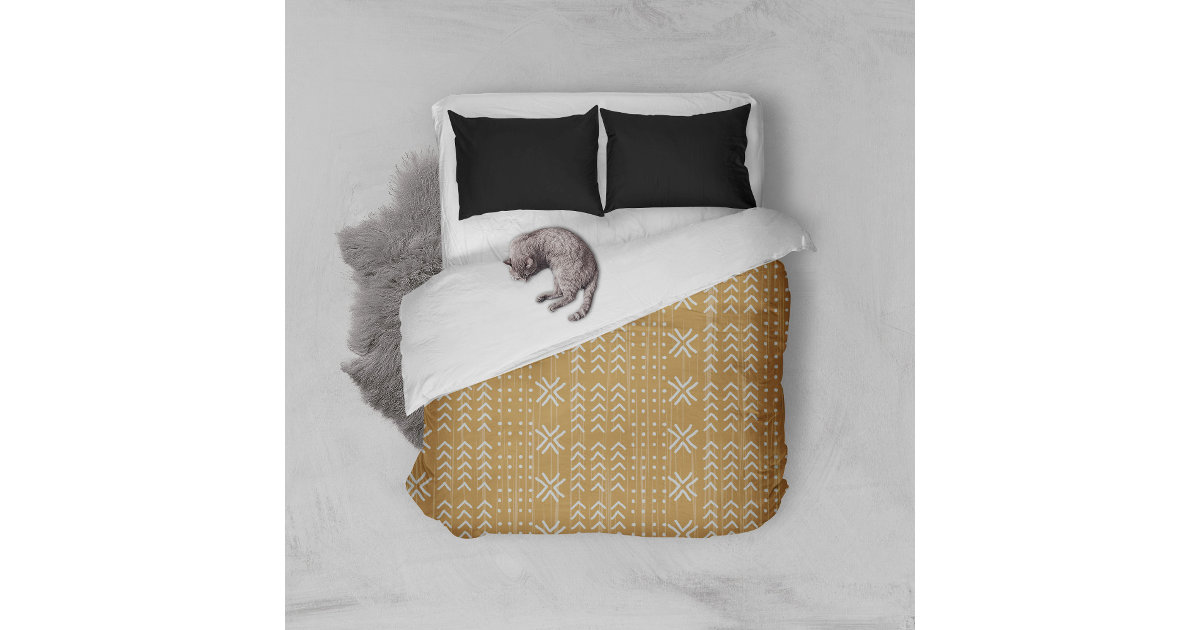 Modern Brown Mud cloth African Pattern Duvet Cover Zazzle