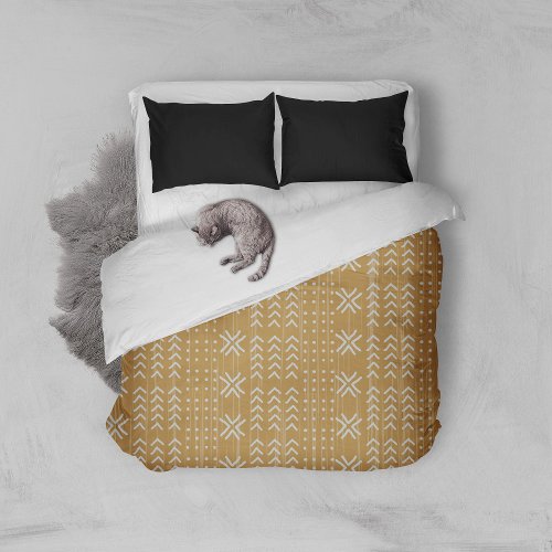 Modern Brown Mud cloth African Pattern Duvet Cover