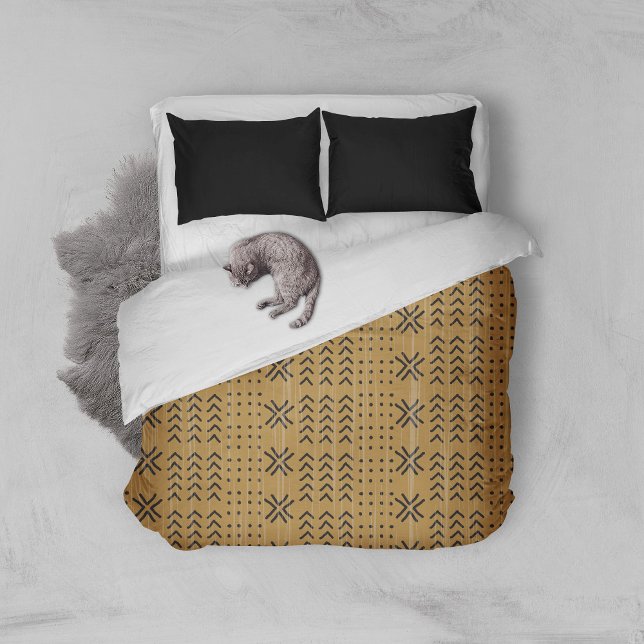 Modern Brown Mudcloth African Pattern Duvet Cover (Creator Uploaded)