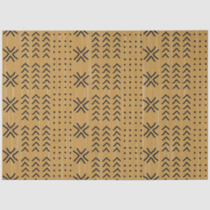 Modern Brown Mudcloth African Pattern Tissue Paper