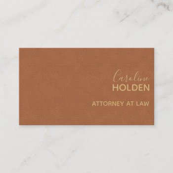 Modern Brown Pebbled Leather Texture Professional Business Card by Fizzylogix at Zazzle