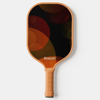 Modern Brown Personalized Script Name Pickleball Paddle