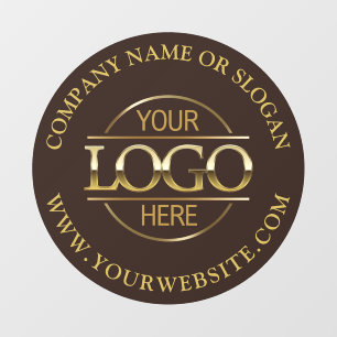 Modern Brown Promotional Minimalist Business Logo Wall Decal