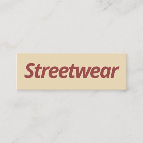 Modern brown red streetwear urban street style mini business card