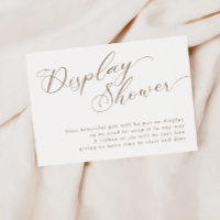 Modern Brown Script Bridal Shower Display Shower
