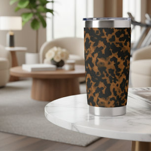 Modern Brown Tortoise Shell Stylish Insulated Tumbler