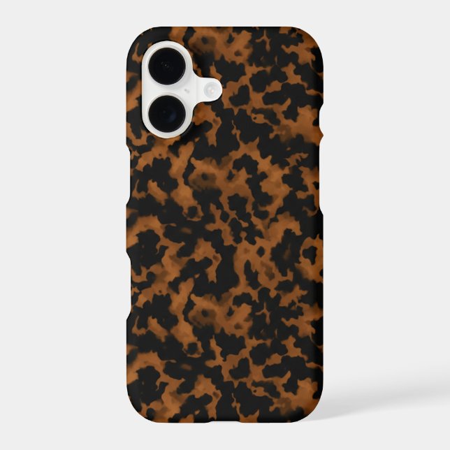 Modern Brown Tortoise Shell Stylish Iphone Case (Back)