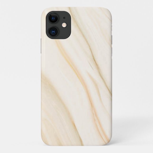 modern brown wave marble Case-Mate Barely There  iPhone Case (Back)