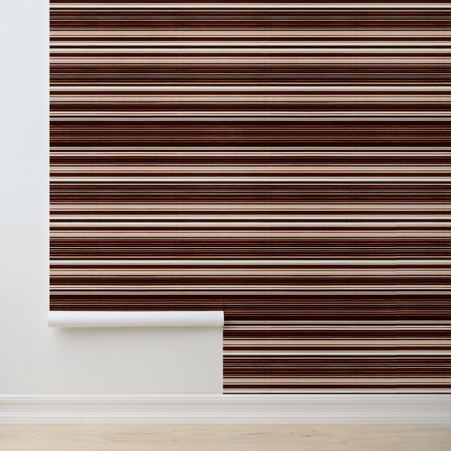 Modern Brown White Luxury Linen Texture Collection Wallpaper (Application)