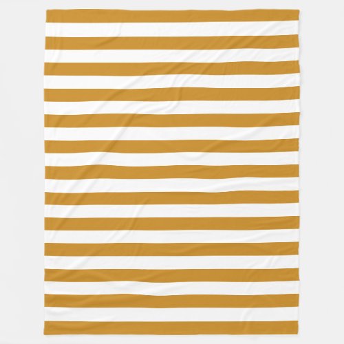 Modern Brown White Striped Decorative Template Fleece Blanket