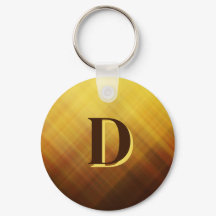 Modern brown yellow monogram initial