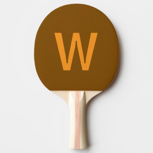 Modern brown & yellow Personalized Ping Pong Ball Paddle