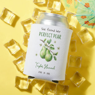 Modern Brunch Greenery Perfect Pear Bridal Shower  Can Cooler